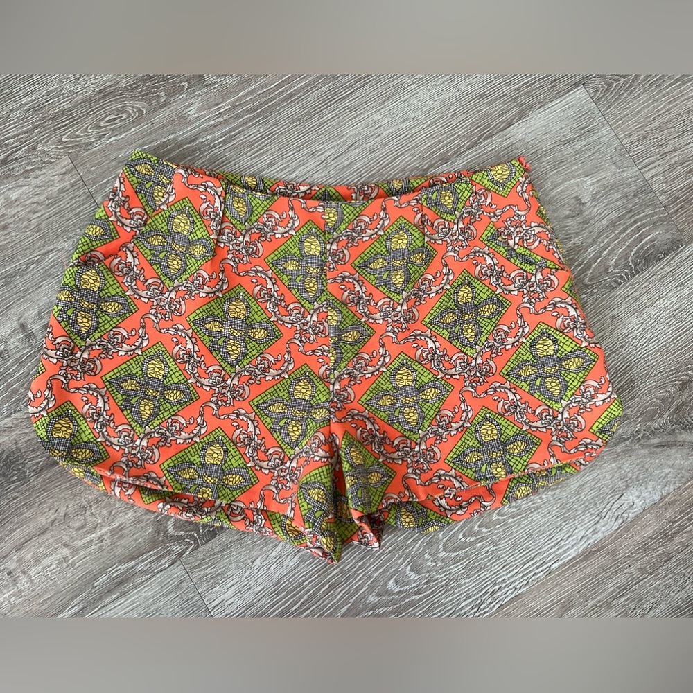 Darling Louisa orange retro look summer shorts XS.
